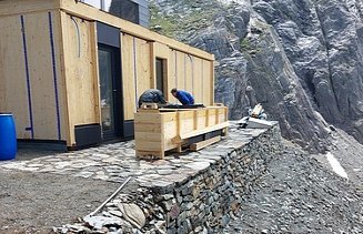 Foto von Bauarbeiten SAC-Hütte