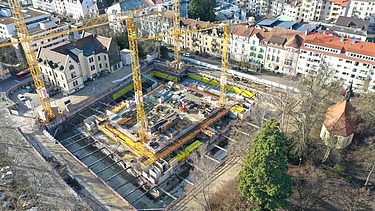 Foto von der Baugrube in Konstanz