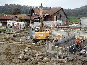 Foto vom Bau der Umfahrung Boll-Sinneringen