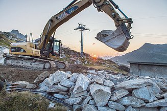 Bauarbeiten alpiner Ingenieurbau Bild vom alpiner Ingenieurbau