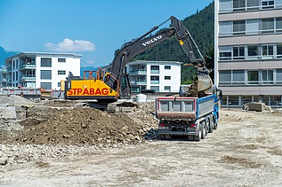 Foto von Aushub für Kantonsspital