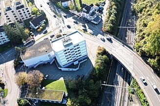 Schaffhauserstrassen-Brücke in ihrem IST-Zustand in der Vogelperspektive