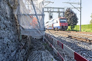 Bild von Bauarbeiten Stützmauer