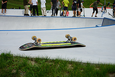 Foto von Halfpipe mit STRABAG-Logo