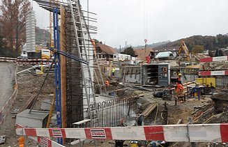 Foto vom Bau der Umfahrung Boll-Sinneringen