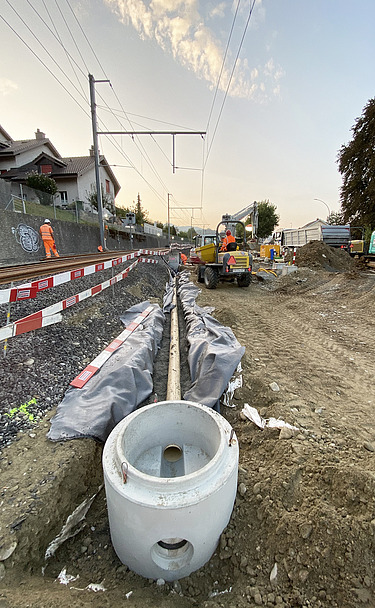 Kanaleinzug - Verkehrswegebau Foto aus dem Verkehrswegebau