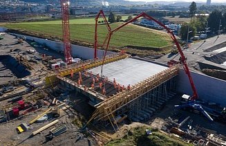 Foto von Bau der Limmattalbahn Dietikon