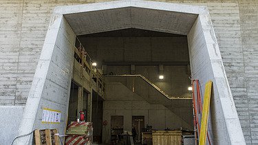 Foto vom Eingang Kraftwerk Realp II