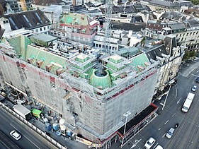 Foto von der Dachrekonstruktion Bahnhofquai Zürich