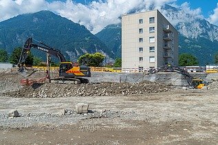 Foto von Aushub für Kantonsspital