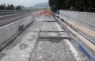 Foto von der Sanierung Viadukt Mühle in Wil