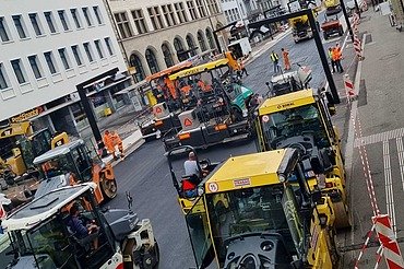 Foto vom Umbau der Bahnhofstrasse