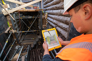 Bild der Baustelle des Kraftwerk Schils, Flums BIM 