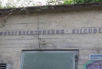 Rohbau des Wasserreservoirs Kopfholz in Rüschlikon man sieht das neue Schieberhaus
