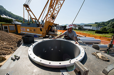 Einbau Grundwasserpumpwerk Leim in Thürnen Foto von Einbau Grundwasserpumpwerk Leim