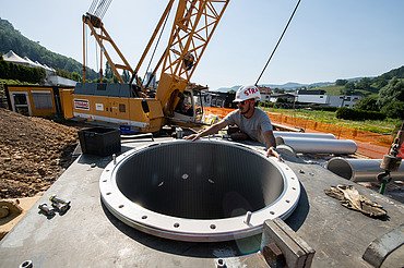 Einbau Grundwasserpumpwerk Leim in Thürnen Foto von Einbau Grundwasserpumpwerk Leim