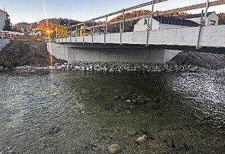 Perspektive der neuen Brücke auf Höhe Unterkant mit Blick unter die Brücke