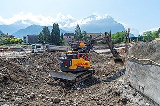 Foto von Aushub für Kantonsspital