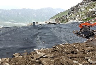 Foto von Bauarbeiten SAC-Hütte