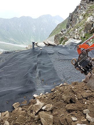 Foto von Bauarbeiten SAC-Hütte