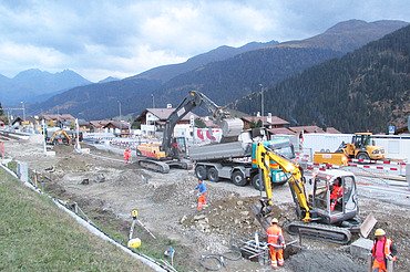 Baustelle Bahnhof Tujetsch Foto von Baustelle Bahnhof