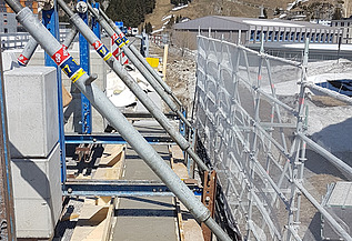 Detailaufnahme nahe an der Baustelle
