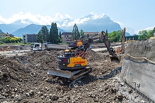 Foto von Aushub für Kantonsspital