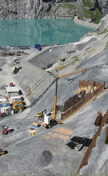 Foto von Rückbau und Rekultivierung Bauinstallationen, Pumpspeicherwerk Limmern