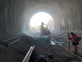 Bild von Bauarbeiten am Lochweidli-Tunnel