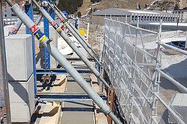 Detailaufnahme nahe an der Baustelle