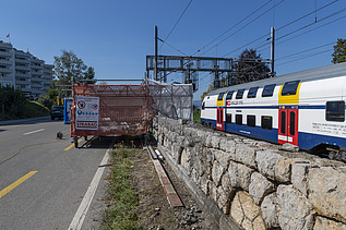 Bild von Bauarbeiten Stützmauer