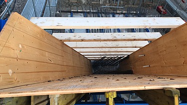 Holzschalung Draufsicht