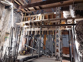 Foto von Bauarbeiten in Unterführung