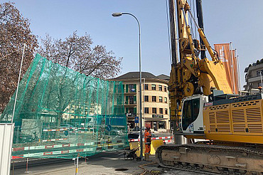 Baustelle Cour de gare in Sion - STRABAG Foto von Baustelle Cour de gare