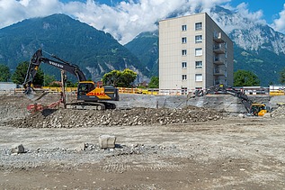 Foto von Aushub für Kantonsspital