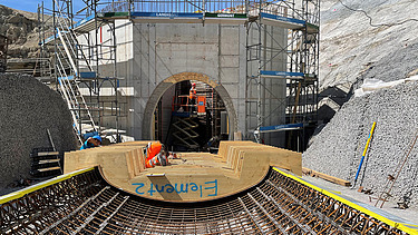 Detailaufnahme eines Schalungselementes in der Baustelle