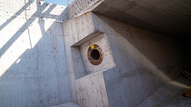 Detailaufnahme auf der Baustelle nach Fertigstellung