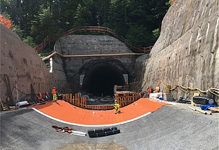 Bild von Bauarbeiten am Lochweidli-Tunnel