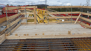 Perspektivische Ansicht der Baustelle