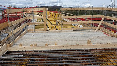 Perspektivische Ansicht der Baustelle