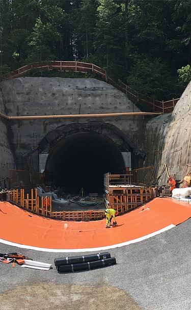 Bauarbeiten am Lochweidli-Tunnel in Wattwil Bild von Bauarbeiten am Lochweidli-Tunnel