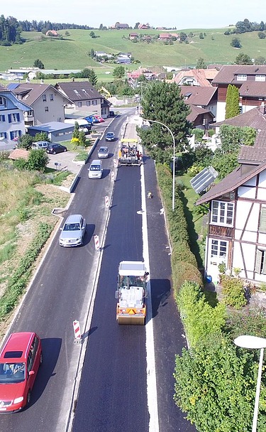 Foto aus der Höhe - Worb Richigenstrasse