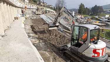 Instandsetzung der Bohrpfahlwand in Küssnacht 