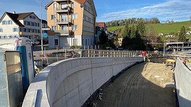 Foto von Überbauung der Kreuzung Herisau mit Schalung