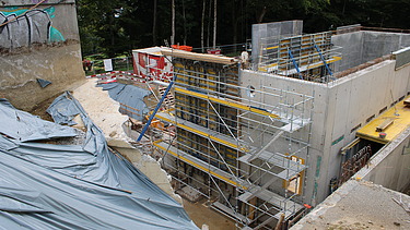 Rohbau des neuen Wasserreservoirs Kopfholz in Rüschlikon