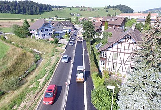 Foto aus der Höhe - Worb Richigenstrasse