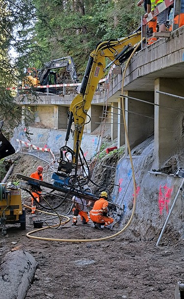 Bauarbeiten an der via Cavorgia - Ingenieurbau STRABAG AG Foto von Bauarbeiten an der via Cavorgia