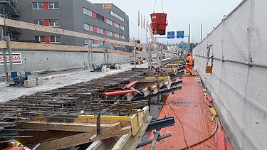 Foto von der Sanierung Viadukt Mühle in Wil
