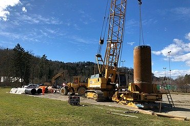 Foto von Baustelle für Grundwasserbrunne