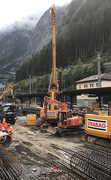 Fundationen Verladeanlage in Göschenen - STRABAG Foto von Fundationen Verladeanlage